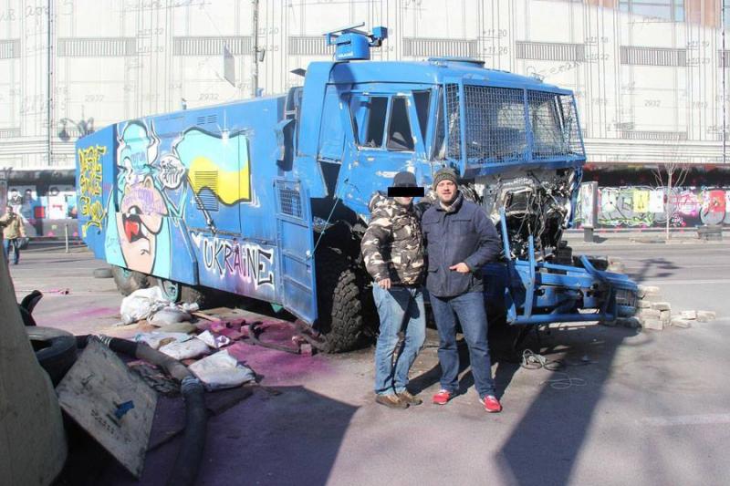 Sébastien Manificat auf dem Maidan in Kiew