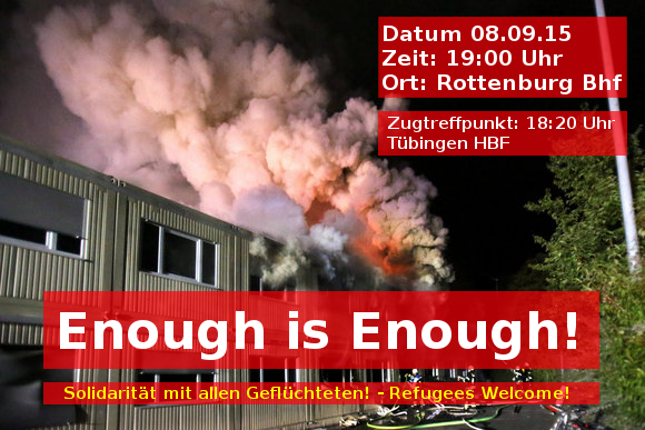 Enough is Enough - Solidarität mit allen Geflüchteten! - Refugees Welcome