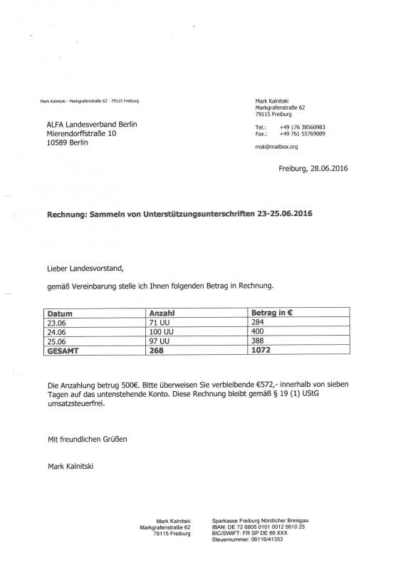 Rechnung 1 von Mark Kalnitski