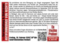 Flyer Veranstaltung und Diskussion: Antifeminismus von Rechts