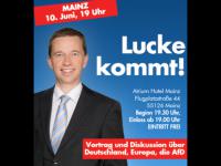 So warb die AfD auch im Netz für den Lucke-Auftritt, der nun geplatzt ist.