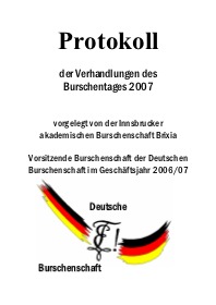 Protokoll „Burschentag“ 2007