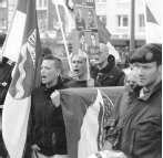 Jessica Schlich bei einer Neonazidemonstration am 21.09.2013 in Wuppertal