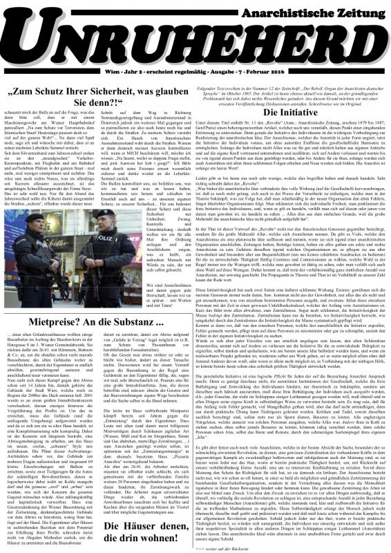 Anarchistische Zeitung UNRUHEHERD Nr. 7