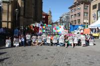 Probesitzen auf dem Kiliansplatz