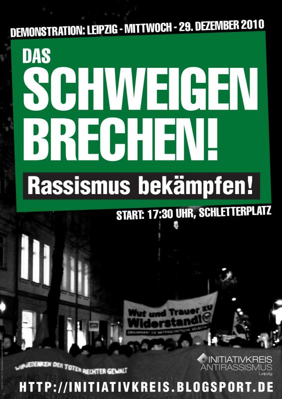 Das Schweigen brechen! Rassismus bekämpfen!