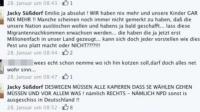 Facebook-Kommentar mit Volksverhetzung von Jacky Süßdorf (Quelle: BILD Saarland)