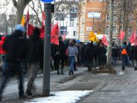 Ausgelassene Stimmung bei Tanzdemonstration im Dresdner Weste