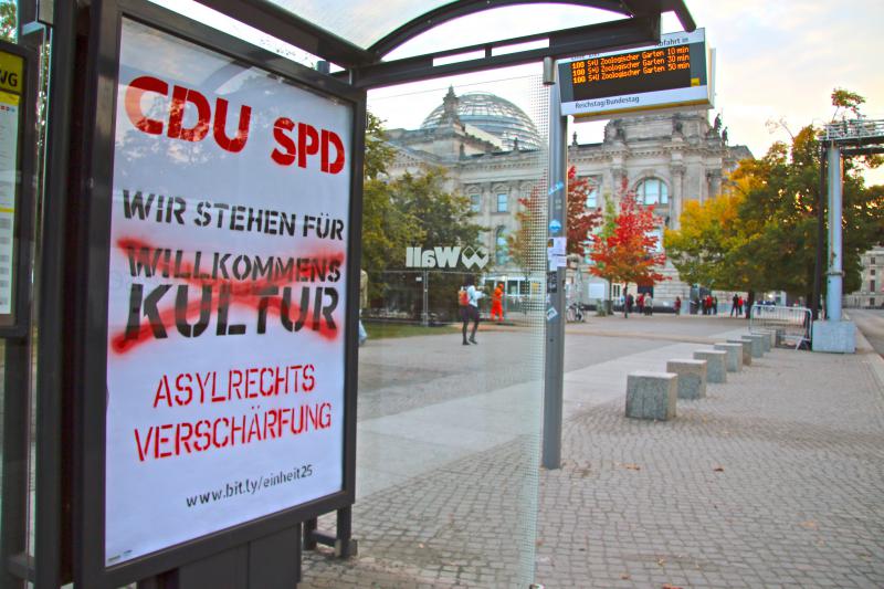 Adbusting vor dem Bundestag