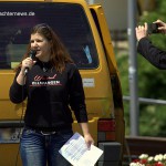 Marina Djonovic als Rednerin bei der NPD Veranstaltung in Sinsheim