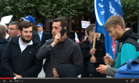 2. Mitglieder der Neonazi-Partei "Die Rechte" bei AfD-Demo am 02.09.2013 in Düsseldorf