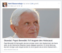 Facebook-Veröffentlichung von Jens Hartmann, 22. März 2015 ⬆