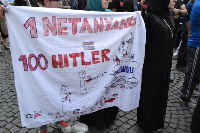 "1 Netanyahu = 100 Hitler"