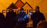 v.l. Stefan Hartung (Freigeist e.V.), Jürgen Claus (Stollberger Patrioten), Sören Nestmann (Freigeist e.V.) am 21.11.15 in Schneeberg