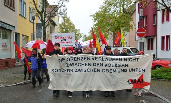 In der Karlstraße vor dem Linken Zentrum