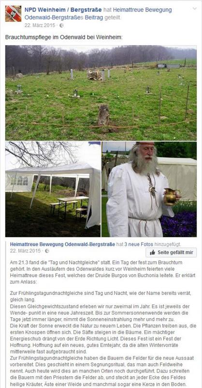 Dieselbe Veranstaltung bei Facebook (Post vom 22. März 2015)