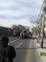 Carabineros vor der Schule am 8. September