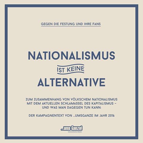 Nationalismus ist keine Alternative