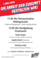 Plakat zum 1. Mai 2015 in Hamburg