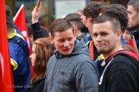 7 - Dan Eising (Die Rechte) mit Gesinnungsfreunden bei der Demonstration - nicht als Beobachter, sondern als Teilnehmer