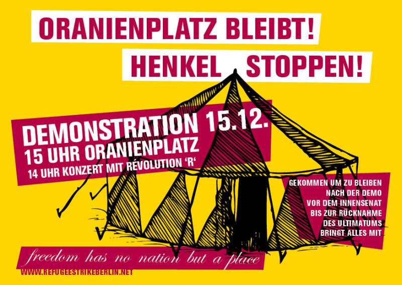 Wir sind alle Oranienplatz und Wir bleiben Alle!