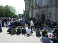 Open-Air-Diskussion zum politischen Streik