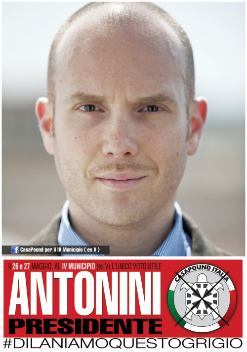 Mauro Antonini als CasaPound Kandidat in Rom