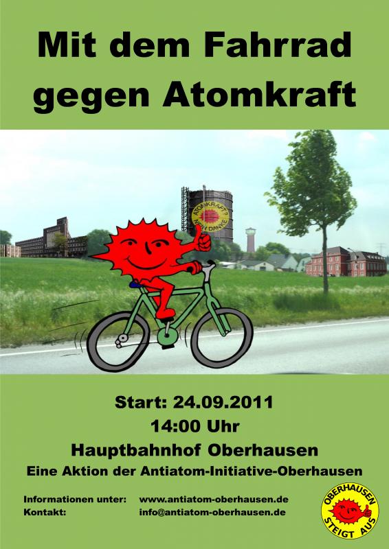 Mit dem Fahrrad gegen Atomkraft