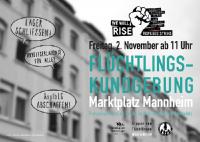 Plakat Flüchtlingskundgebung Mannheim