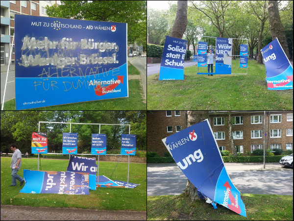 Plakate der AfD in Bochum