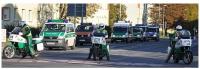 Großes Polizeiaufgebot auf der Kreuzung vom Hopfengarten über die Leipziger Straße zum Kirschweg. | Foto: Matthias Fricke