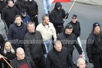 Lassen selten eine Demo aus: Robert Gebhardt aus Bad Freienwalde (rechts mit Wollmütze), Mario Schreiber (Bascecap u, Sonnenbrille) und Jan Kolaczinzki (Bascecap “Ignite”) aus Frankfurt