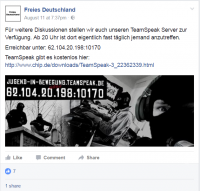 Facebook-Account "Freies Deutschland"