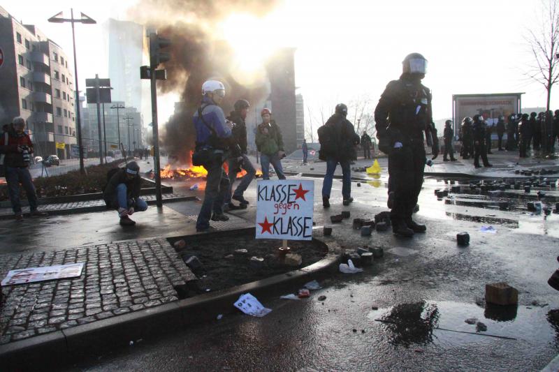 Schild und Blockade