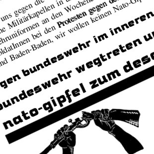 Flyer Anti-NATO-Veranstaltung